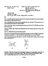 Đề đề xuất kiểm tra chất lượng học kỳ I môn Vật lý Lớp 9 - Năm học 2012-2013 - Trường THCS An Hòa (Có đáp án)